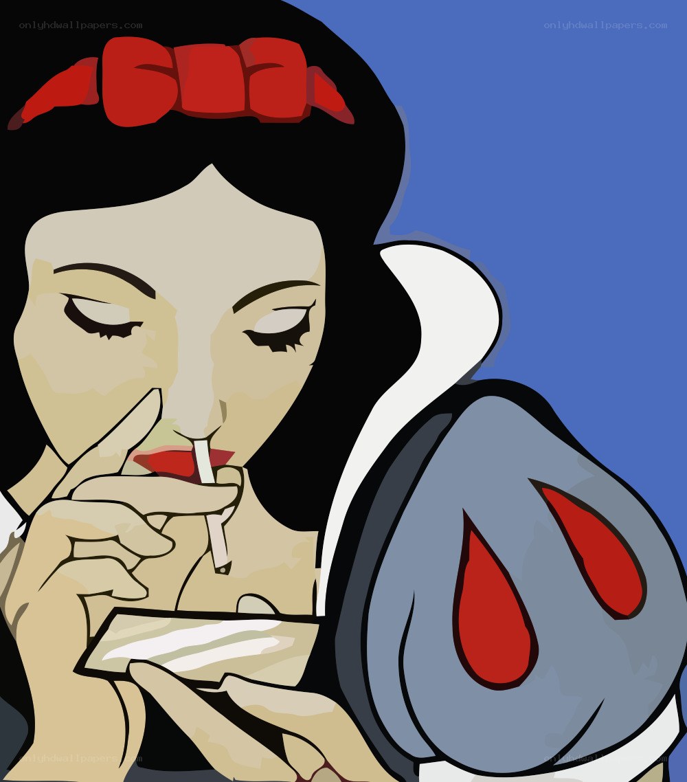 Snow White smoking