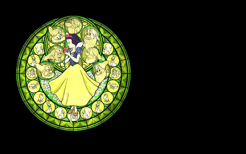 Snow White stained glass window