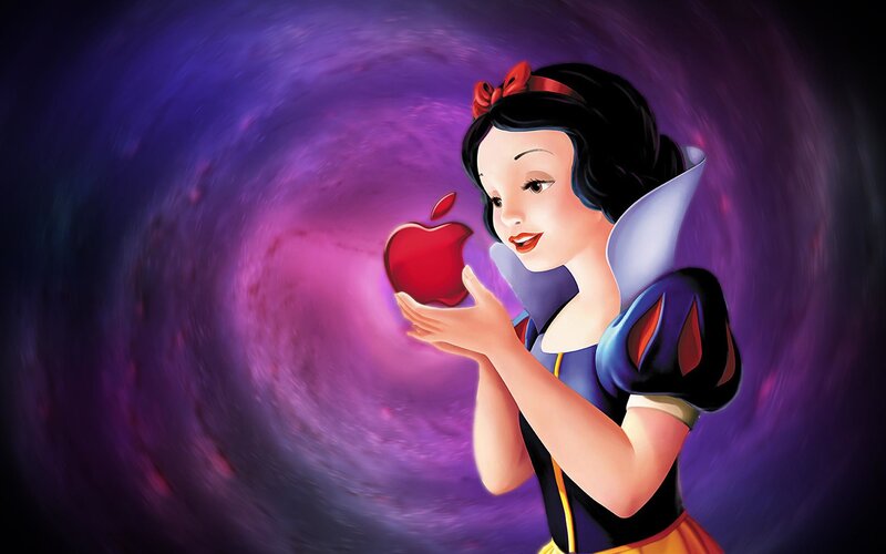 Snow White with an apple