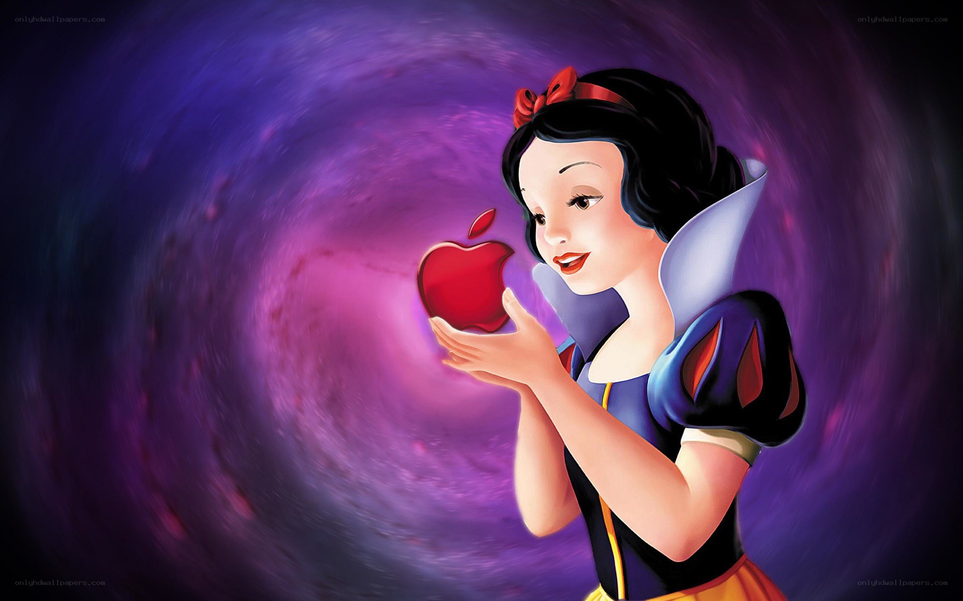 Snow White with an apple