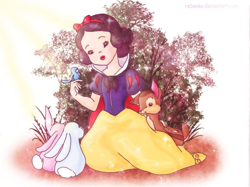 Snow White with Animals — Yellow