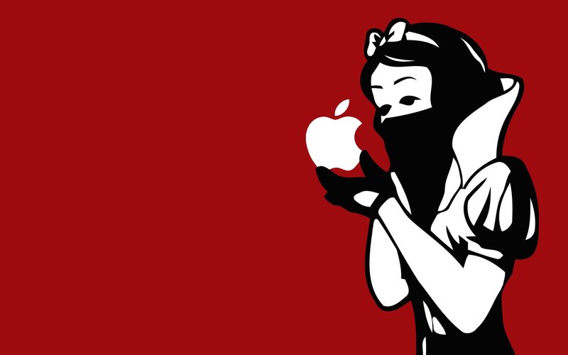 Snow White with Apple logo