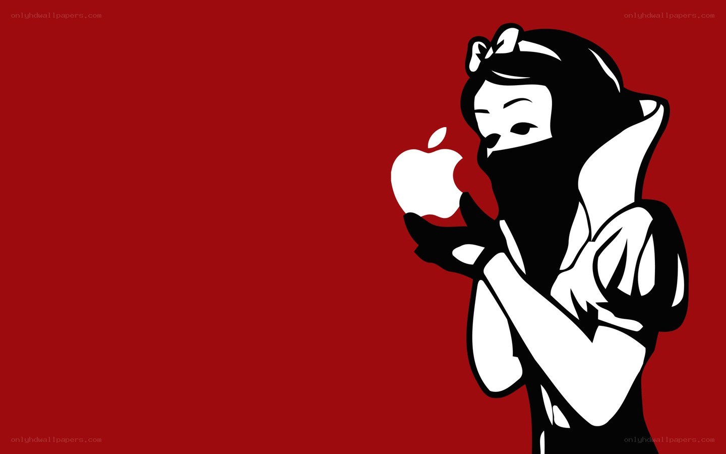 Snow White with Apple logo