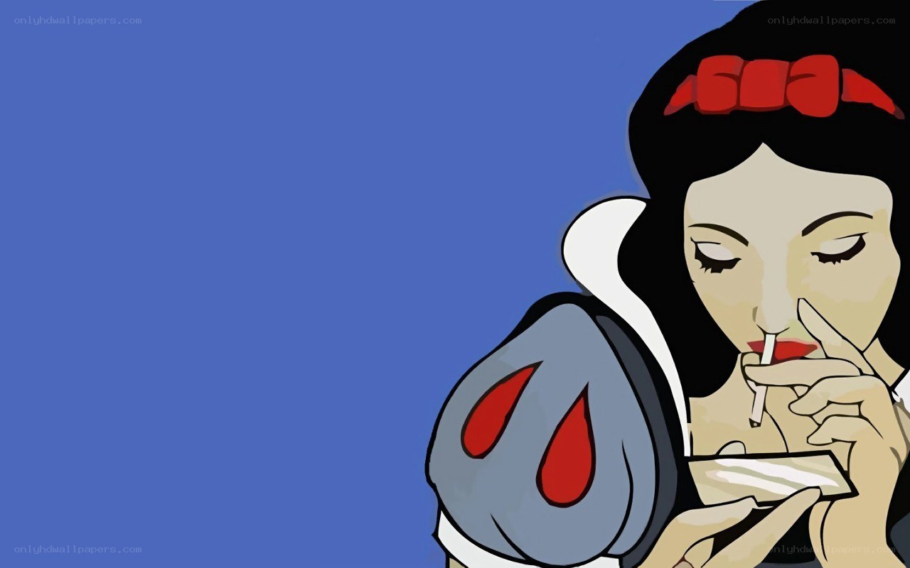 Snow White with cigarette