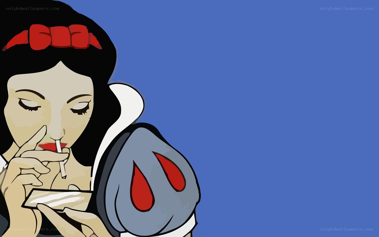 Snow White with cigarette