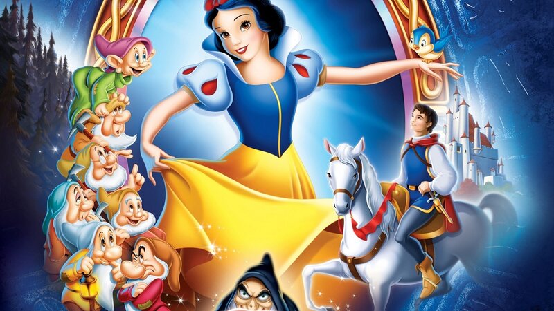 Snow White with Dwarfs — Blue, Magical