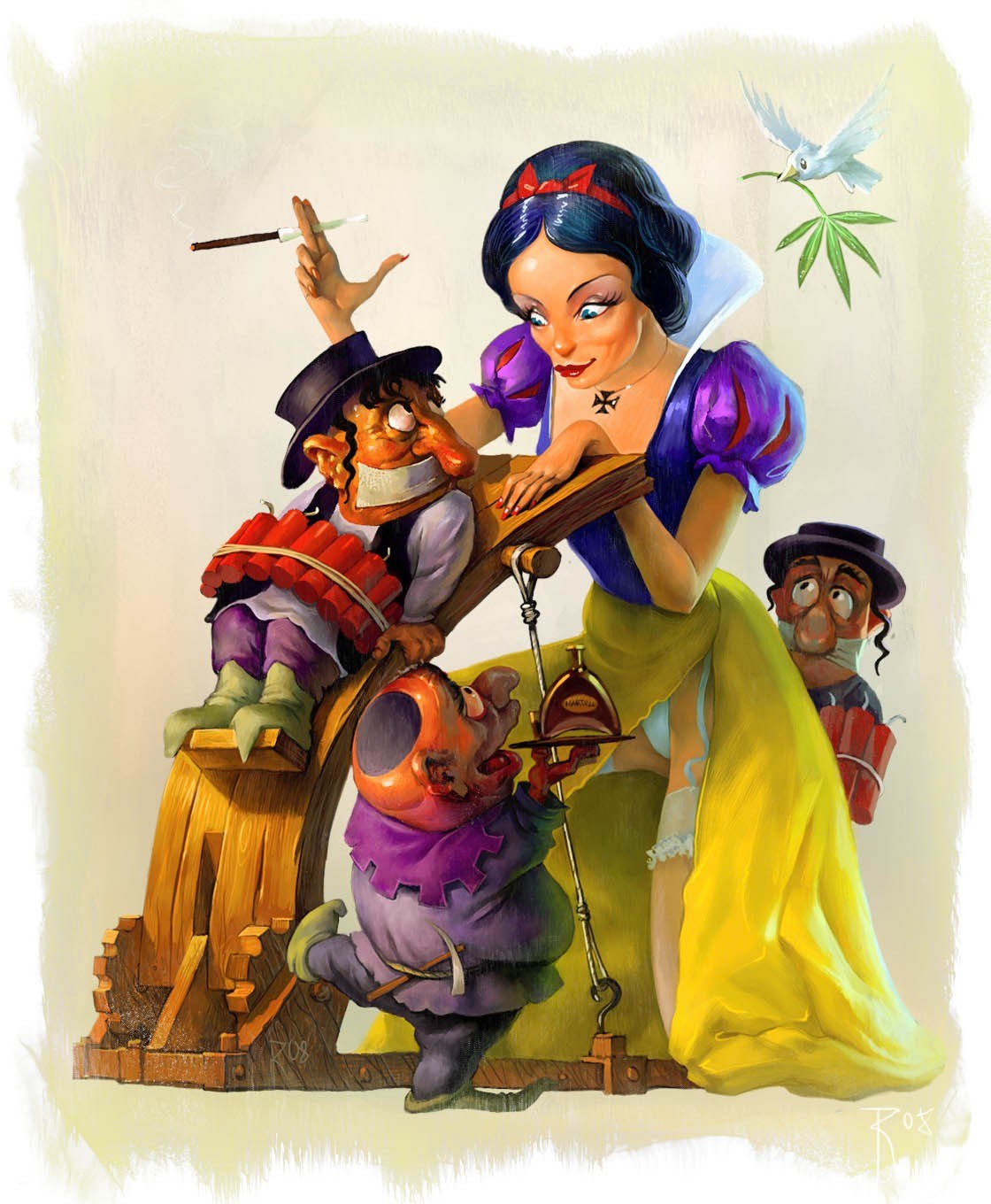 Snow White with dwarfs