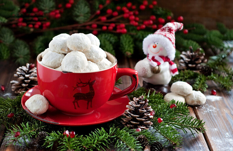 Snowball Cookies in Cup