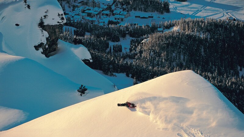 Snowboarder Falling