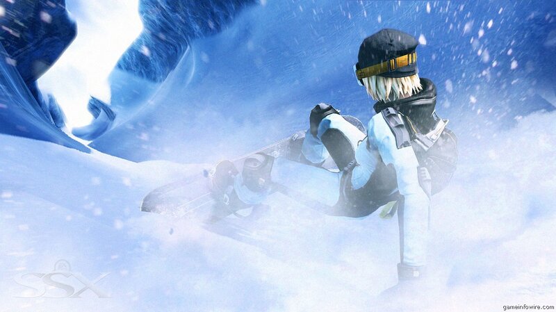 snowboarder in a blizzard