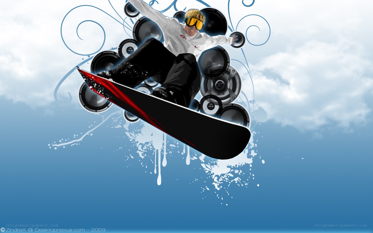 snowboarder in action