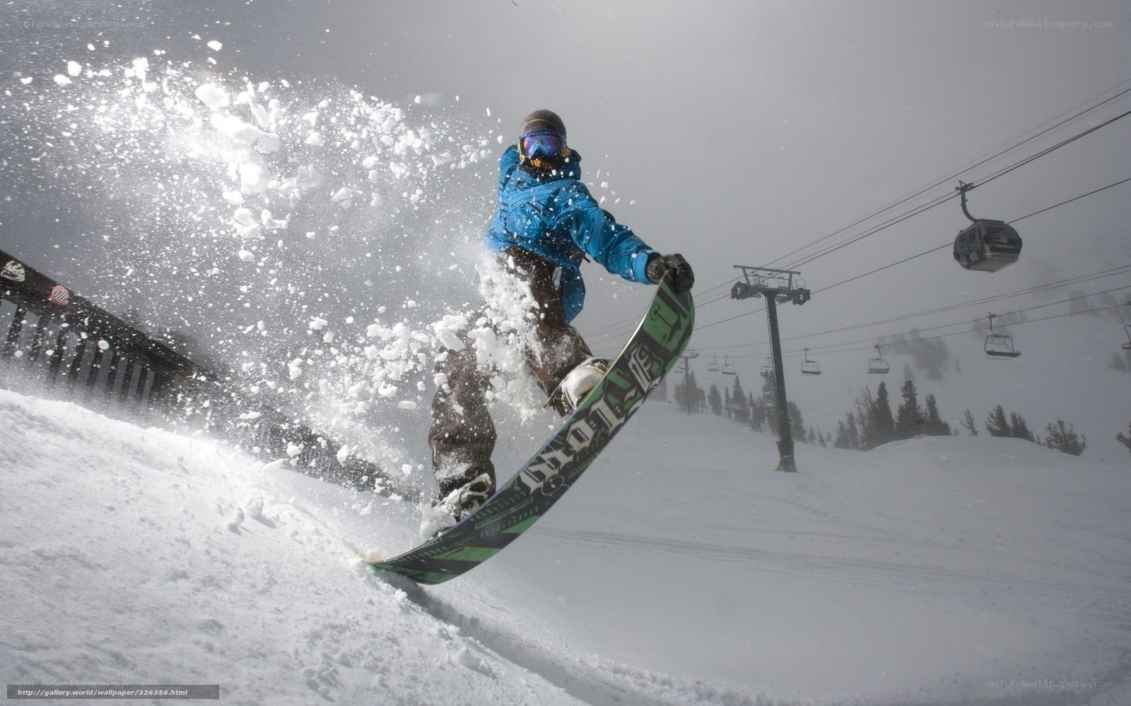 snowboarder in action