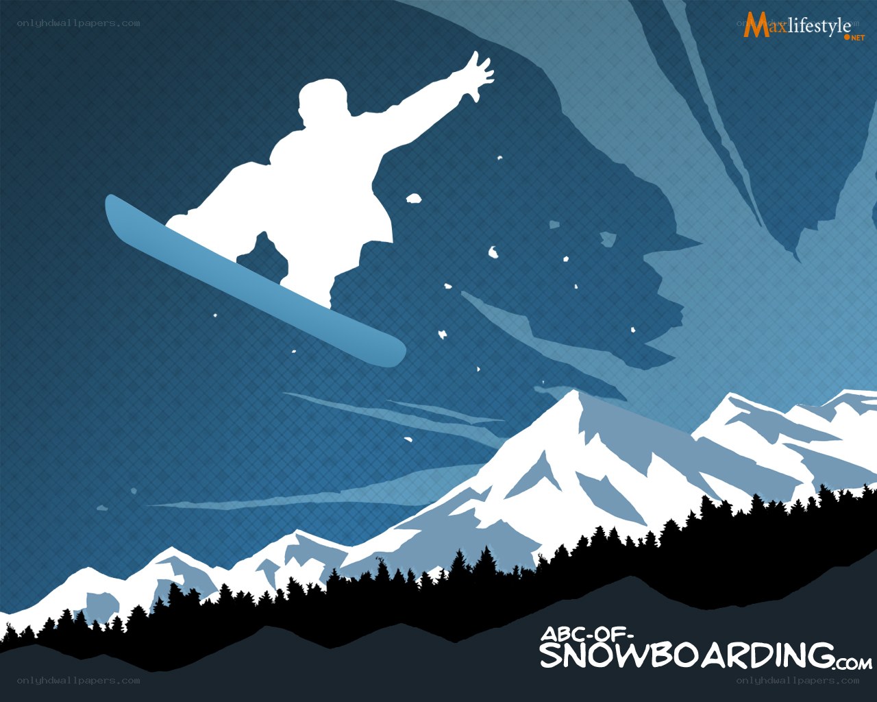 Snowboarder in mid-air