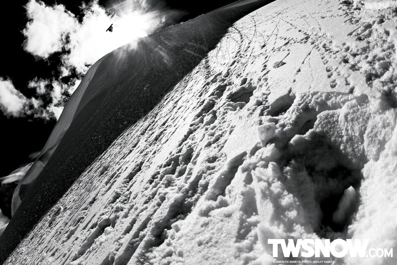 Snowboarder in mid-air