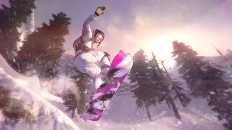 snowboarder in mid-air jump