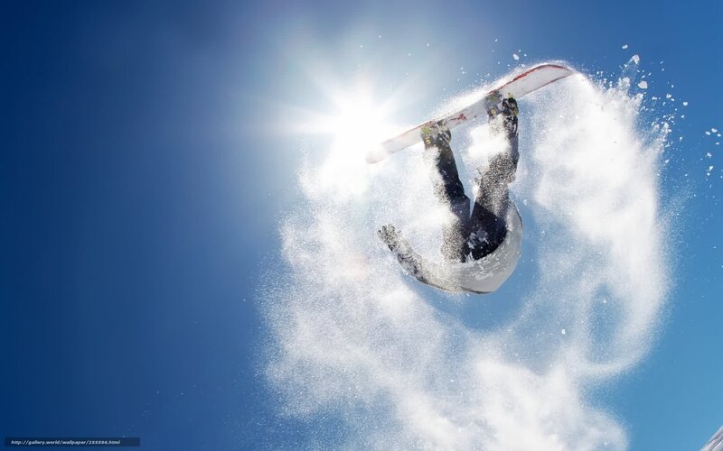 snowboarder in mid-air jump