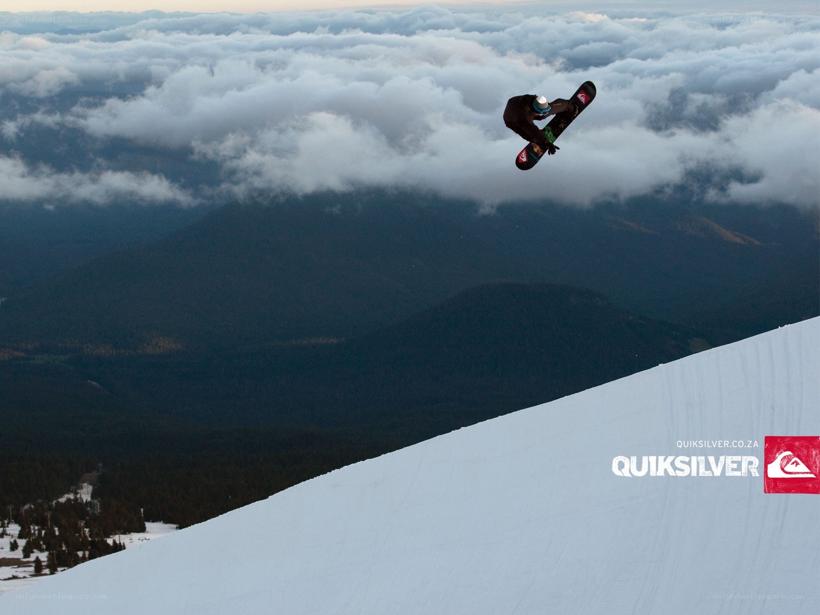 snowboarder in mid-air jump