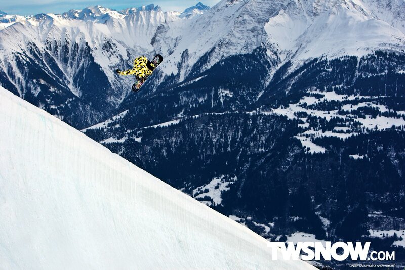 snowboarder in mid-air jump