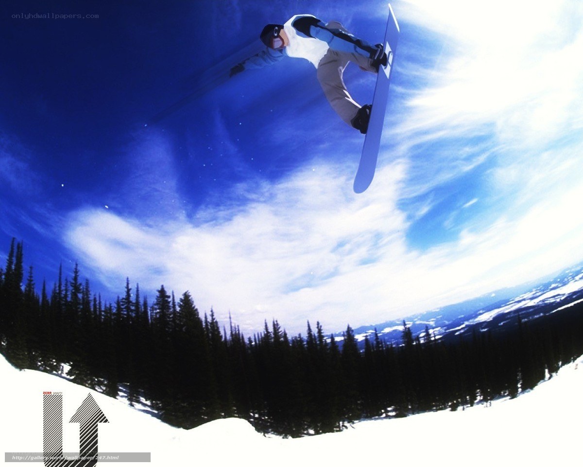 snowboarder in mid-air jump
