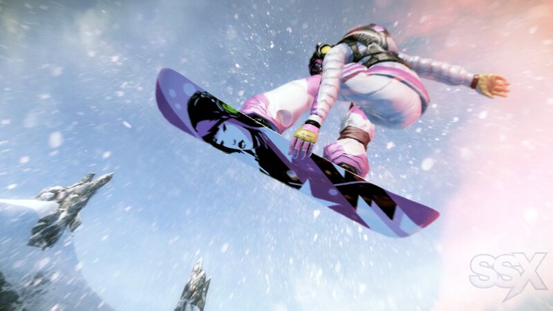 Snowboarder in Mid-air — Purple, Dynamic