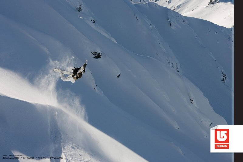Snowboarder in Mid-air — White, Dramatic, Winter, Photograph, Snow, Mountain, Snowboard