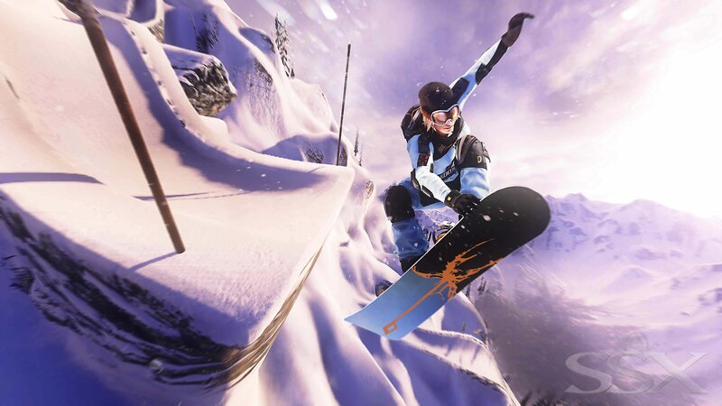 Snowboarder in Mid-air — White, Dynamic, Winter, 3d Render, Snow