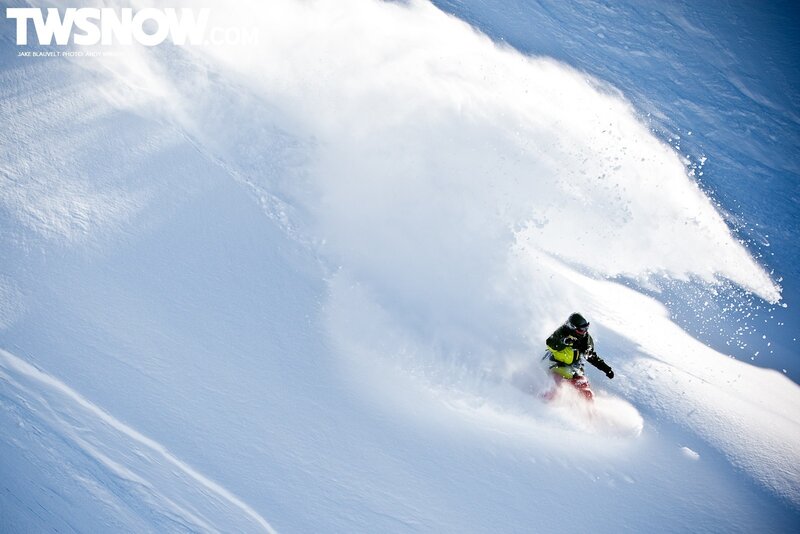 Snowboarder in Powder — White, Dynamic, Winter, Photograph, Snow, Mountain, Snowboard
