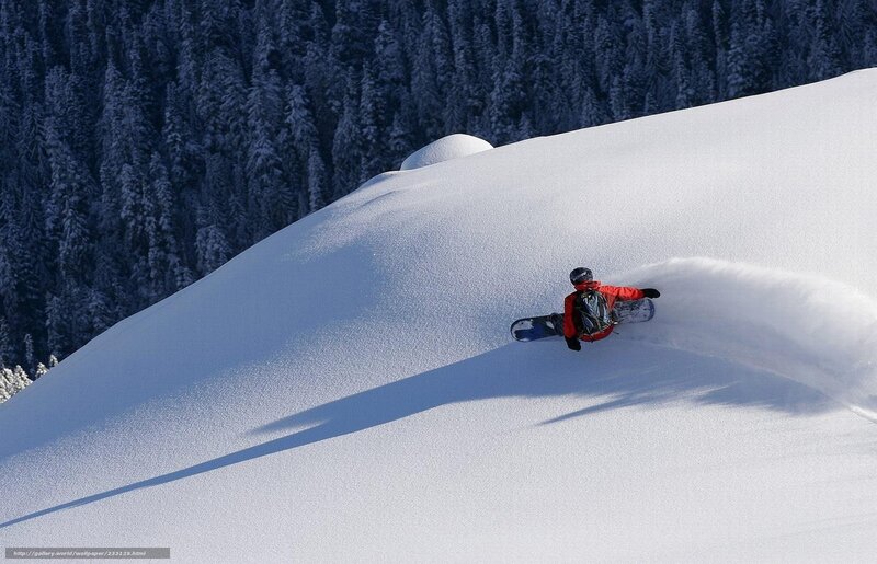 Snowboarder in Red Jacket — White