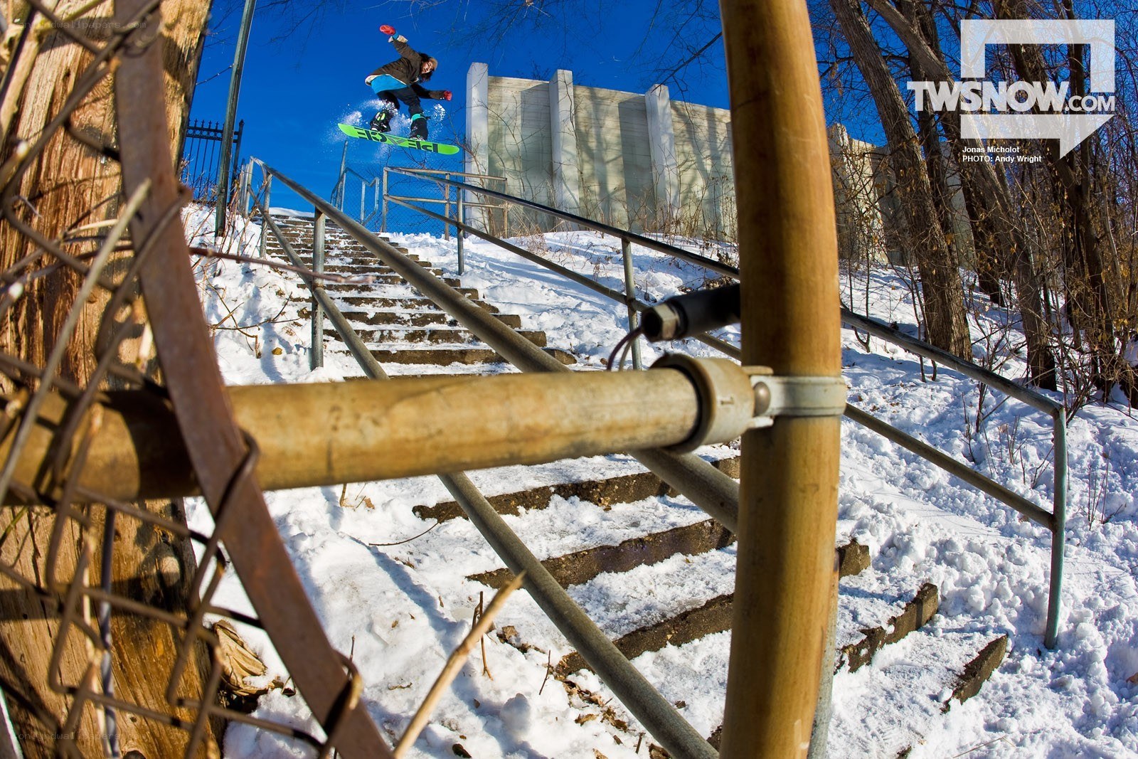 snowboarder mid-air jump