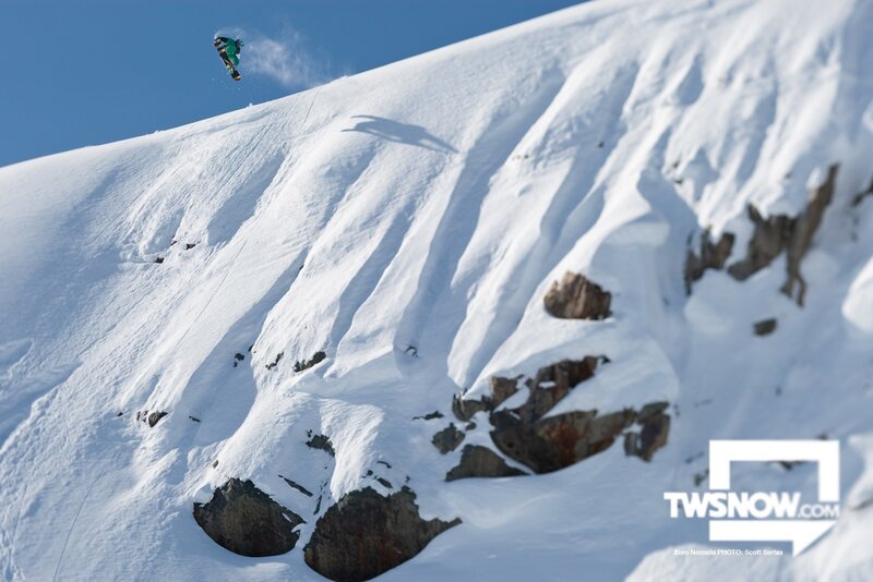 snowboarder mid-air jump