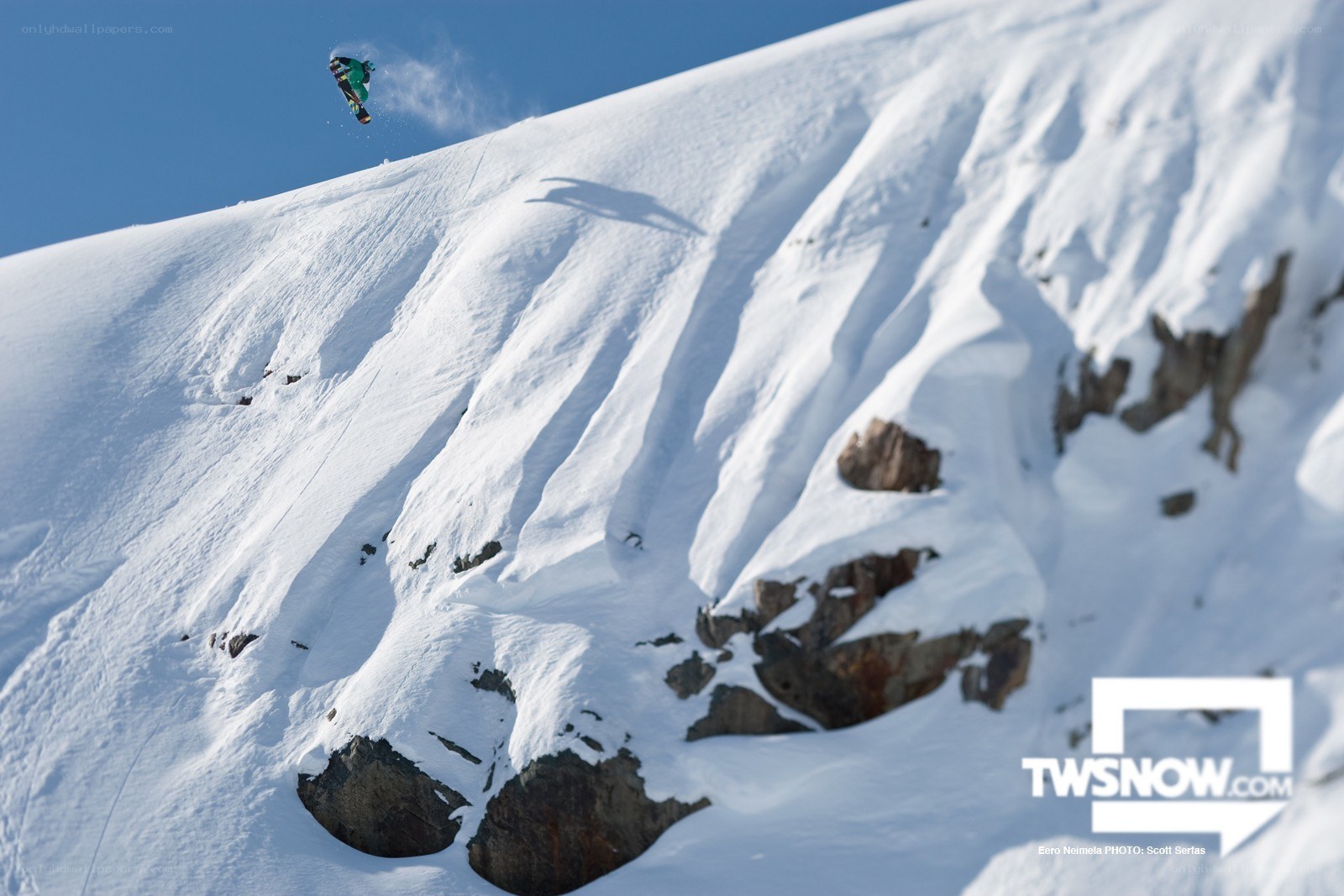 snowboarder mid-air jump