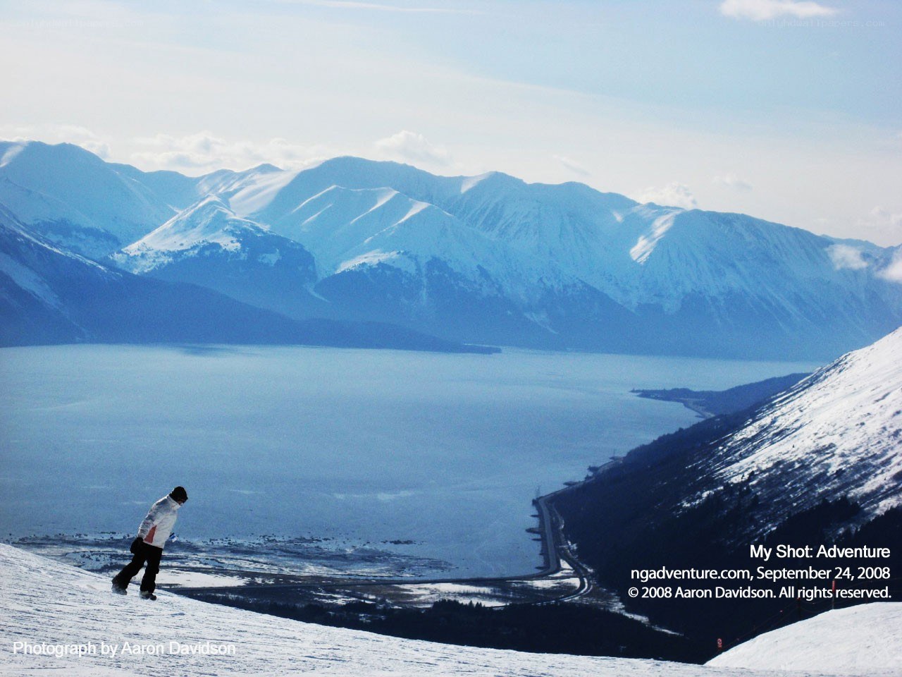 Snowboarder on a mountain