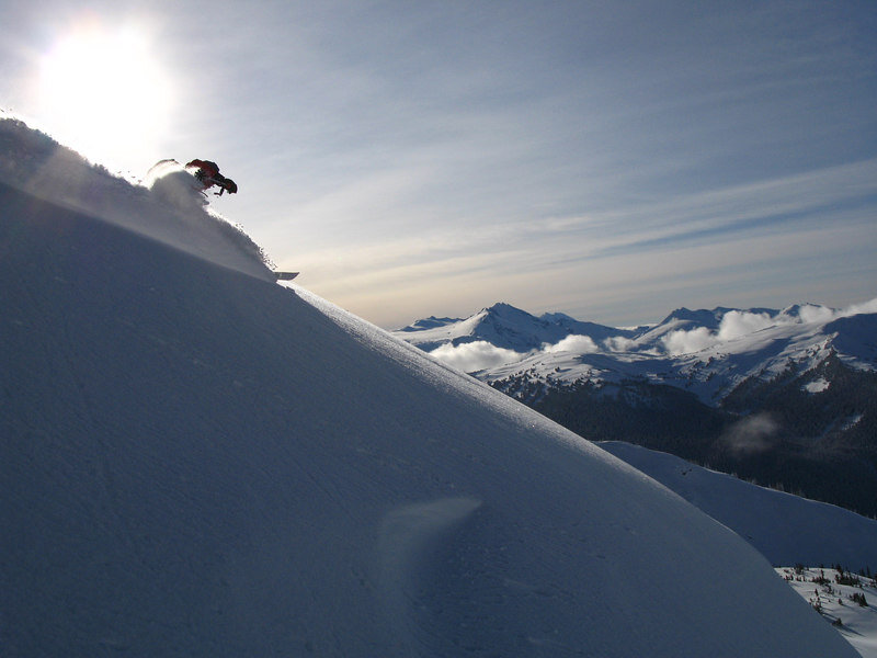 Snowboarder on a snowy slope