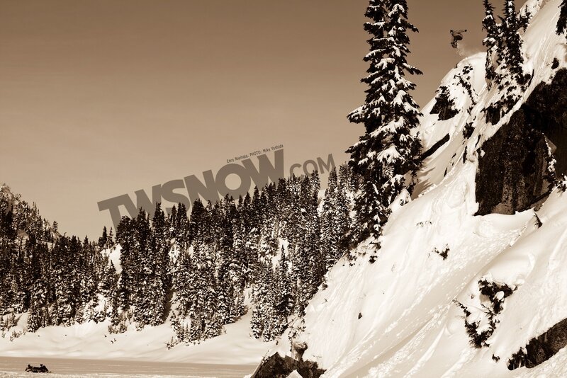 Snowboarder on a snowy slope