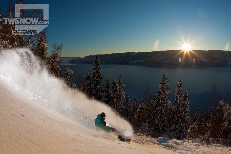 Snowboarder on a snowy slope