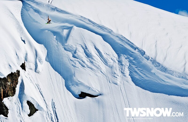 snowboarder on a snowy slope