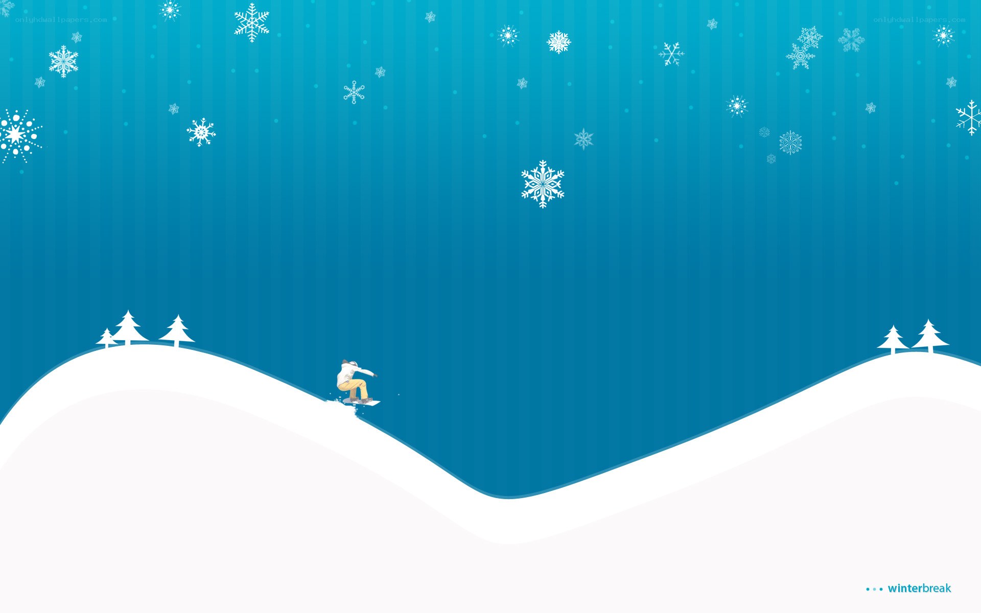 snowboarder on snowy hill