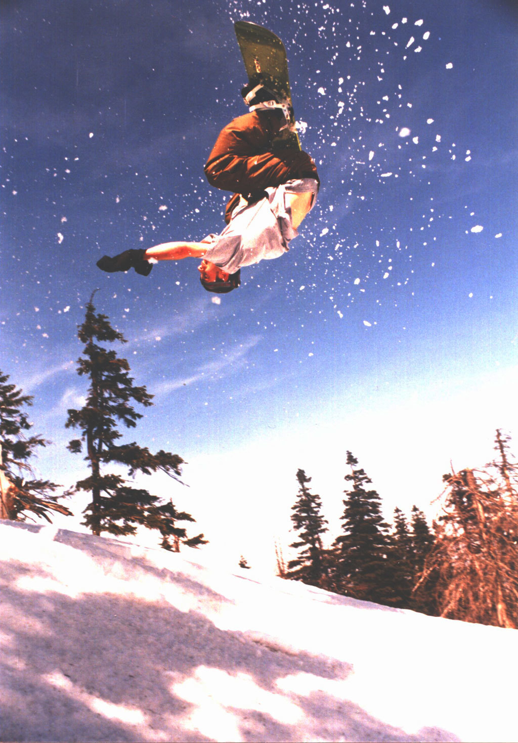 snowboarder performing aerial trick