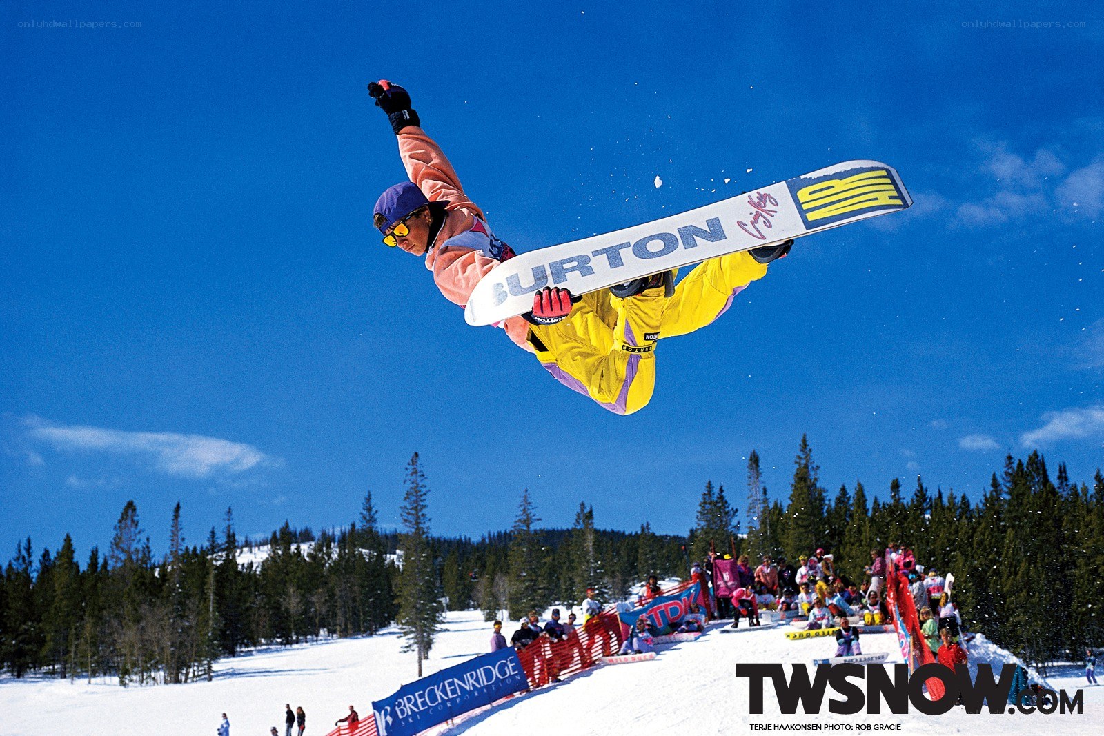snowboarder performing aerial trick