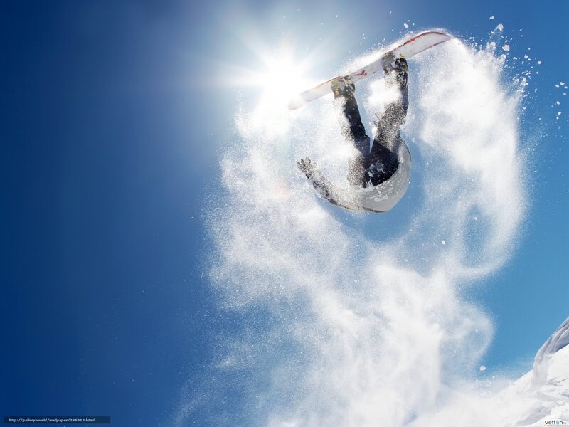 Snowboarder performing aerial trick