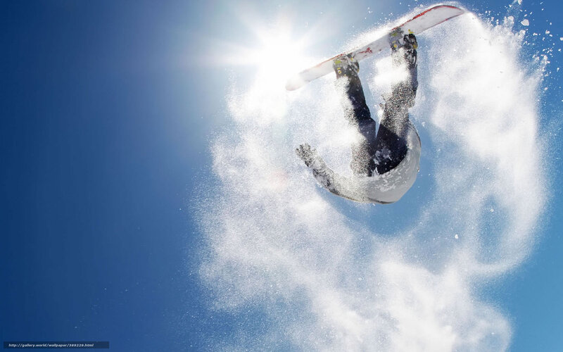 Snowboarder performing aerial trick