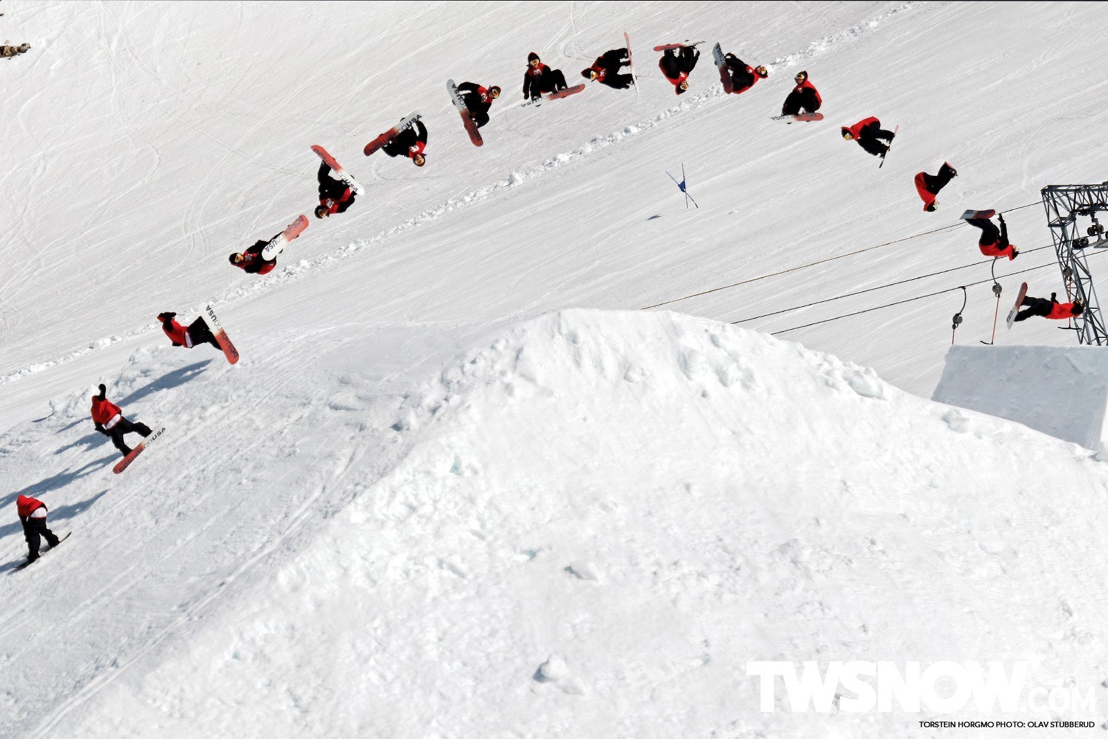 snowboarder performing trick