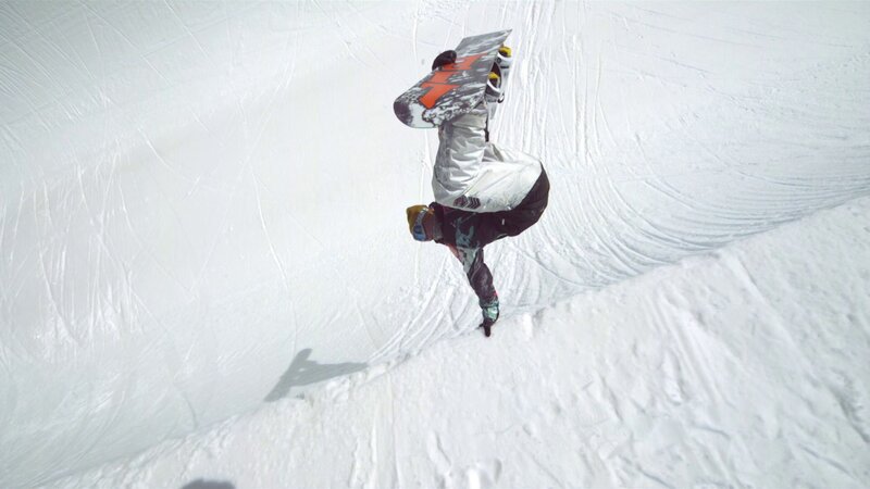snowboarder performing trick