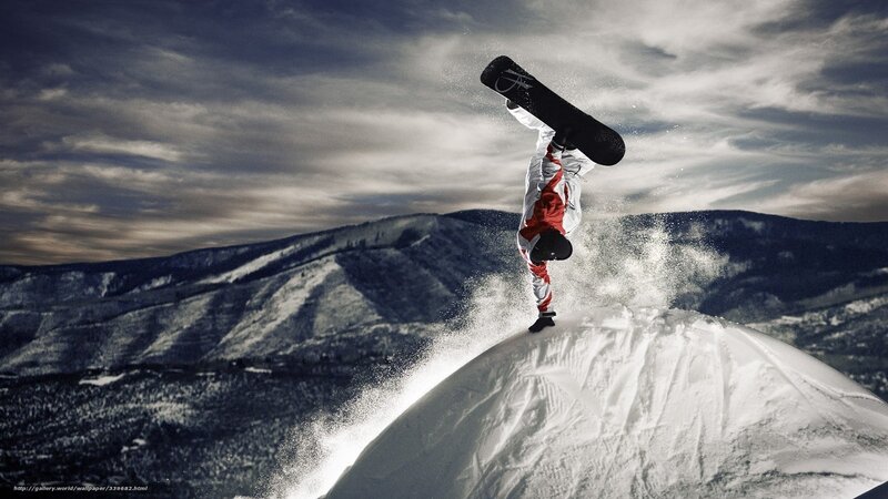 snowboarder performing trick