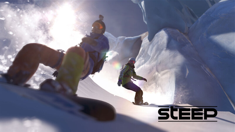 Snowboarders on Mountain — White