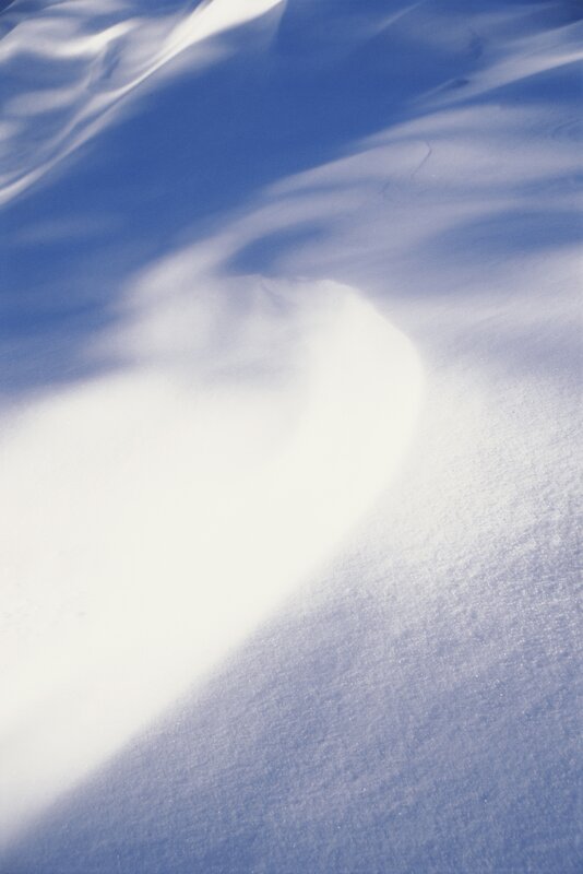 Snowdrift under blue sky