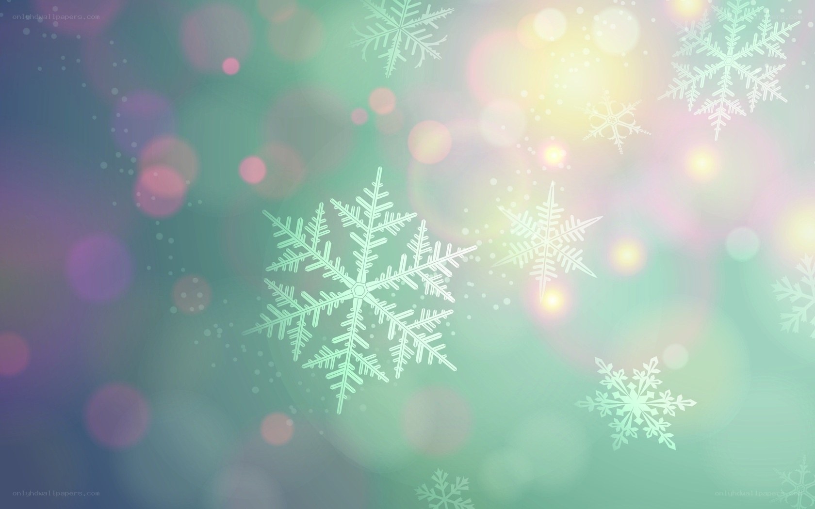 snowflake bokeh background