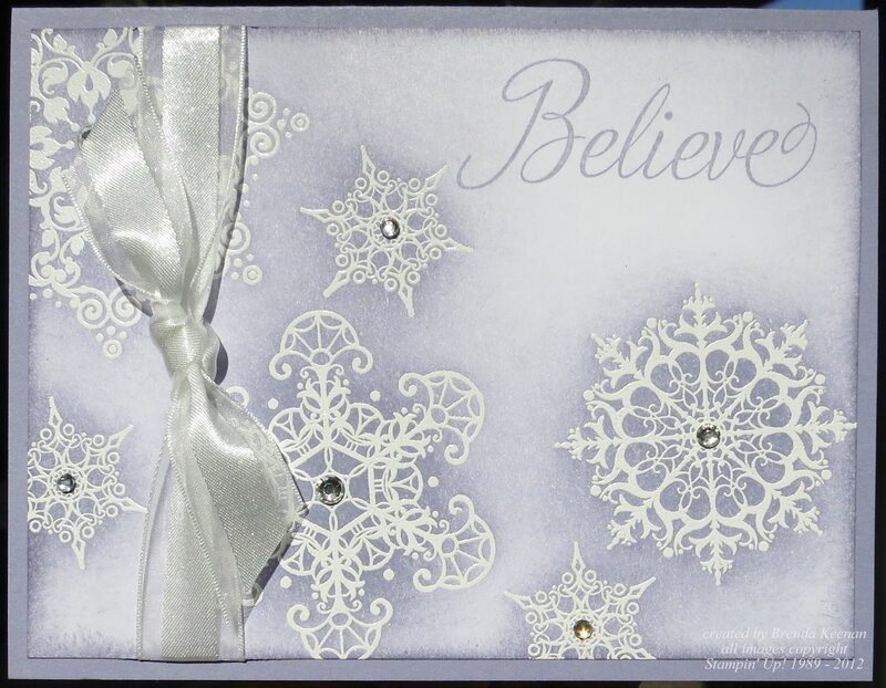 Snowflake Card with Ribbon