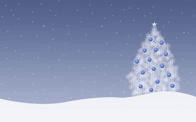 Snowflake Christmas Tree — Blue, Serene