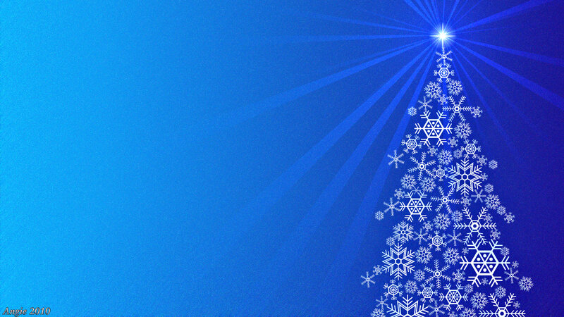 Snowflake Christmas Tree — Blue